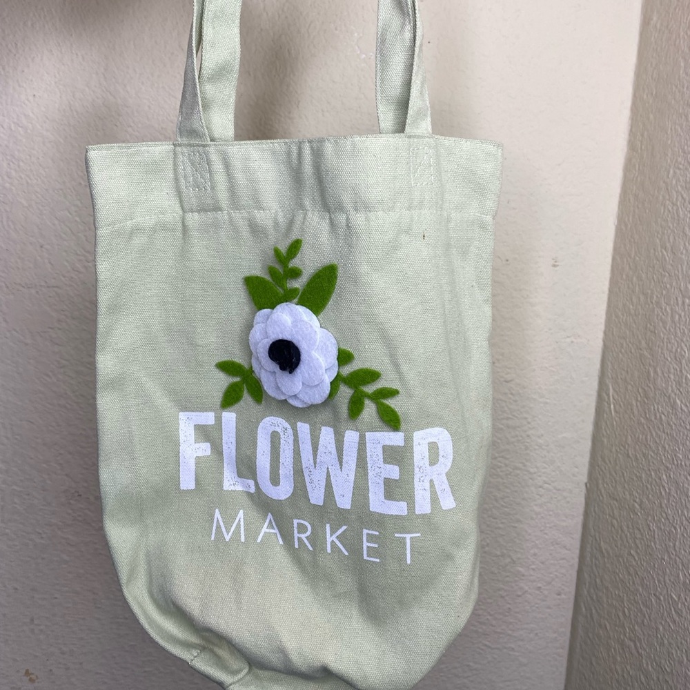 Flower Market canvas tote